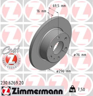 230.6269.20 Brzdový kotúč COAT Z ZIMMERMANN