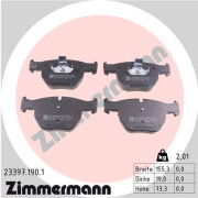 23397.190.1 Sada brzdových platničiek kotúčovej brzdy ZIMMERMANN