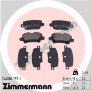 24086.155.1 Sada brzdových platničiek kotúčovej brzdy ZIMMERMANN