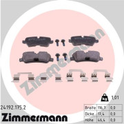 24192.175.2 Sada brzdových platničiek kotúčovej brzdy ZIMMERMANN