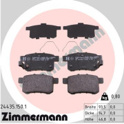 24435.150.1 Sada brzdových platničiek kotúčovej brzdy ZIMMERMANN