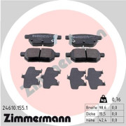 24610.155.1 Sada brzdových platničiek kotúčovej brzdy ZIMMERMANN