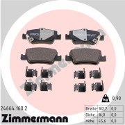 24664.160.2 Sada brzdových platničiek kotúčovej brzdy ZIMMERMANN