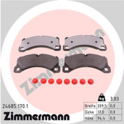 24685.170.1 Sada brzdových platničiek kotúčovej brzdy ZIMMERMANN