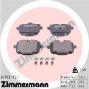 24703.175.1 Sada brzdových platničiek kotúčovej brzdy ZIMMERMANN