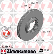 250.1369.20 Brzdový kotúč COAT Z ZIMMERMANN