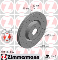 250.1373.52 Brzdový kotúč SPORT BRAKE DISC COAT Z ZIMMERMANN