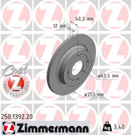 250.1392.20 Brzdový kotúč COAT Z ZIMMERMANN