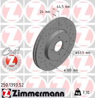 250.1393.52 Brzdový kotúč SPORT BRAKE DISC COAT Z ZIMMERMANN