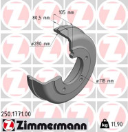 250.1771.00 Brzdový bubon ZIMMERMANN