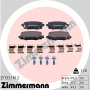 25733.170.2 Sada brzdových platničiek kotúčovej brzdy ZIMMERMANN