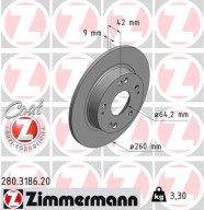 280.3186.20 Brzdový kotúč COAT Z ZIMMERMANN