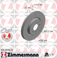 320.3818.20 Brzdový kotúč COAT Z ZIMMERMANN