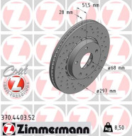 370.4403.52 Brzdový kotúč SPORT BRAKE DISC COAT Z ZIMMERMANN