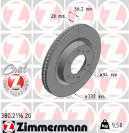 380.2116.20 Brzdový kotúč COAT Z ZIMMERMANN