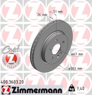 400.3603.20 Brzdový kotúč COAT Z ZIMMERMANN