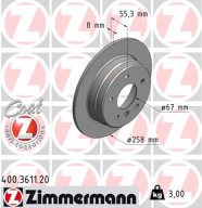 400.3611.20 Brzdový kotúč COAT Z ZIMMERMANN