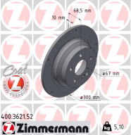 400.3621.52 Brzdový kotúč SPORT BRAKE DISC COAT Z ZIMMERMANN