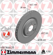 400.3646.20 Brzdový kotúč COAT Z ZIMMERMANN