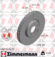 400.3674.20 Brzdový kotúč COAT Z ZIMMERMANN