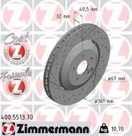 400.5513.70 Brzdový kotúč FORMULA Z BRAKE DISC ZIMMERMANN