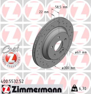 400.5532.52 Brzdový kotúč SPORT BRAKE DISC COAT Z ZIMMERMANN