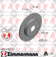 405.4102.52 Brzdový kotúč SPORT BRAKE DISC COAT Z ZIMMERMANN