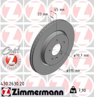 430.2630.20 Brzdový kotúč COAT Z ZIMMERMANN