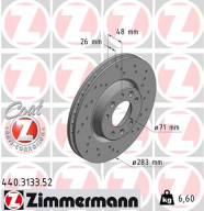 440.3133.52 Brzdový kotúč SPORT BRAKE DISC COAT Z ZIMMERMANN