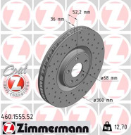 460.1555.52 Brzdový kotúč SPORT BRAKE DISC COAT Z ZIMMERMANN