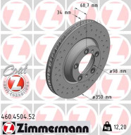 460.4504.52 Brzdový kotúč SPORT BRAKE DISC COAT Z ZIMMERMANN