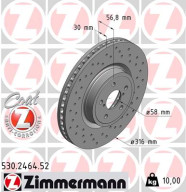 530.2464.52 Brzdový kotúč SPORT BRAKE DISC COAT Z ZIMMERMANN