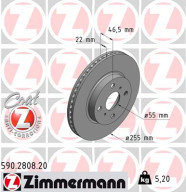 590.2808.20 Brzdový kotúč COAT Z ZIMMERMANN