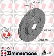 590.2834.52 Brzdový kotúč SPORT BRAKE DISC COAT Z ZIMMERMANN