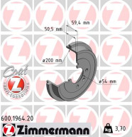 600.1964.20 Brzdový bubon COAT Z ZIMMERMANN