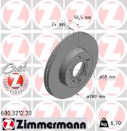 600.3212.20 Brzdový kotúč COAT Z ZIMMERMANN