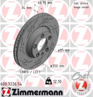 600.3226.54 Brzdový kotúč BLACK Z ZIMMERMANN