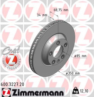 600.3227.20 Brzdový kotúč COAT Z ZIMMERMANN