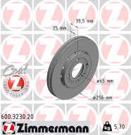 600.3230.20 Brzdový kotúč COAT Z ZIMMERMANN