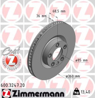 600.3247.20 Brzdový kotúč COAT Z ZIMMERMANN