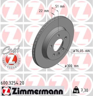 600.3254.20 Brzdový kotúč COAT Z ZIMMERMANN