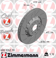 600.3262.70 Brzdový kotúč FORMULA Z BRAKE DISC ZIMMERMANN