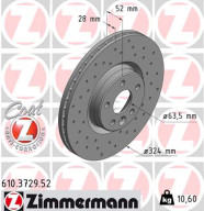 610.3729.52 Brzdový kotúč SPORT BRAKE DISC COAT Z ZIMMERMANN