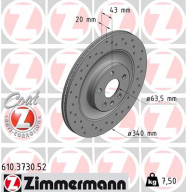 610.3730.52 Brzdový kotúč SPORT BRAKE DISC COAT Z ZIMMERMANN