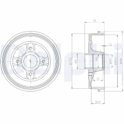 BF480 Brzdový bubon DELPHI