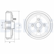 BFR567 Brzdový bubon DELPHI