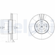 BG2682 Brzdový kotúč DELPHI