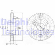 BG3144 Brzdový kotúč DELPHI