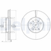 BG3168 Brzdový kotúč DELPHI
