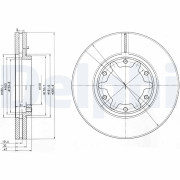 BG3817 Brzdový kotúč DELPHI